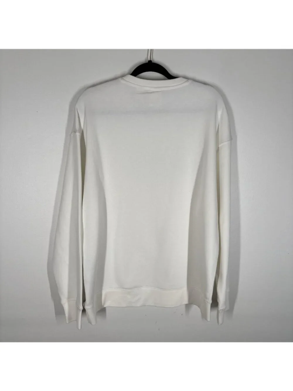 Levi’s Men L White Fleece Silver Tab Logo Relaxed Graphic Crewneck Sweatshirt